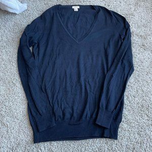 EUC J.Crew Factory cotton navy sweater small